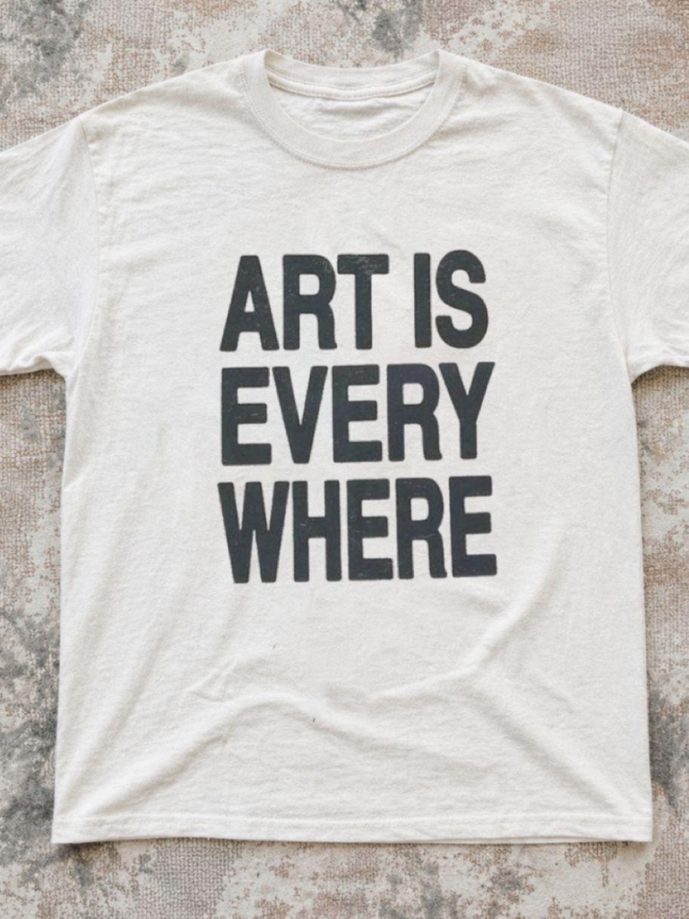 Gildan White Short Sleeve Tee with Black Graphic